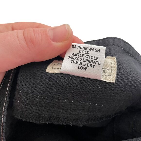 Neesh by DAR A Line Skirt Size Large L Black w/ White Trim Pocket Flutter Hem - Picture 5 of 5